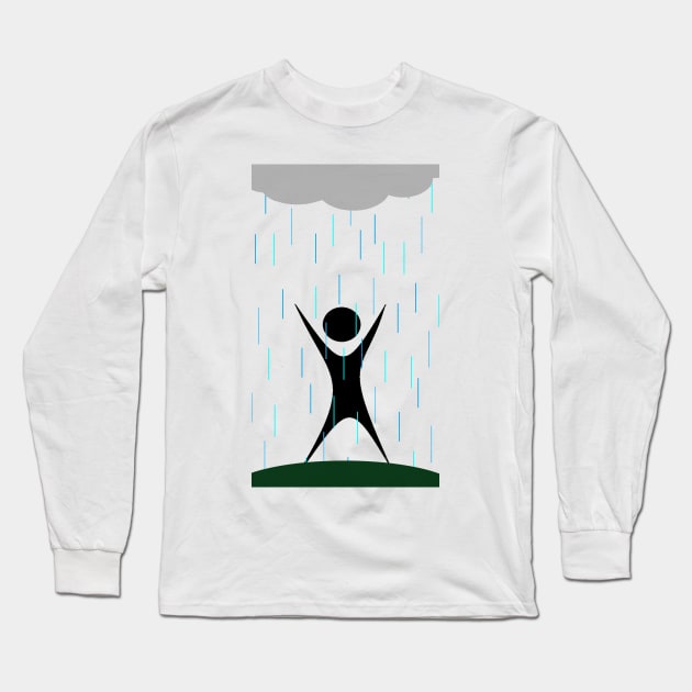 Dancing in the Rain Long Sleeve T-Shirt by razorcitywriter